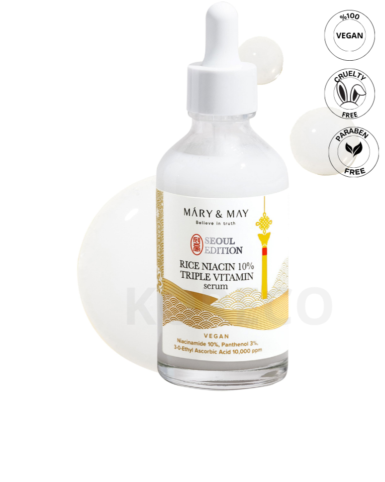 Mary&May- Rice & Niacinamide 10% Radiance Serum with 3 Vitamins – 80 ml
