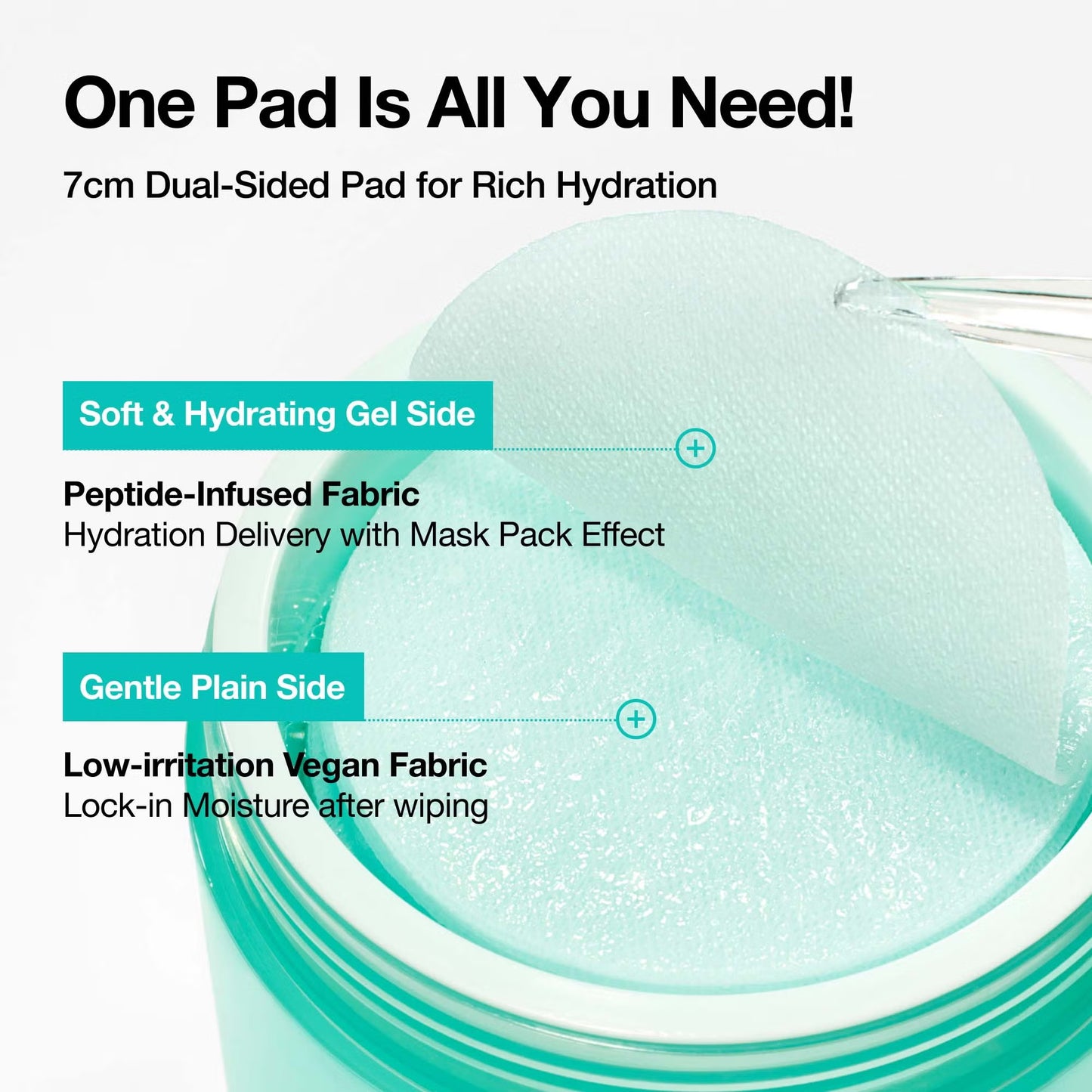 Anua – PDRN 100 Hyaluronic Acid Glow Pad, 60 pcs