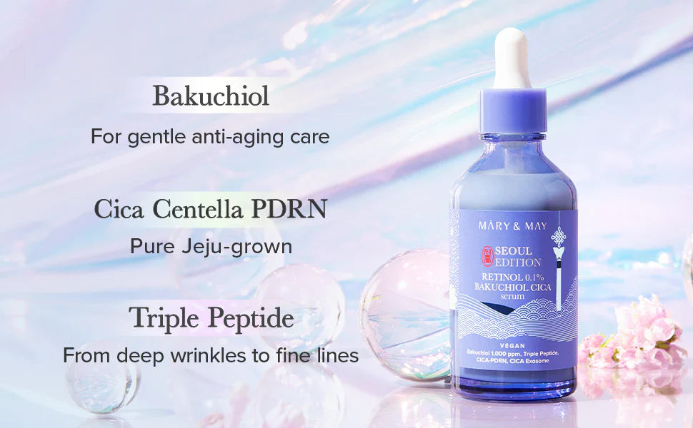 Mary & May – Sérum Rétinol 0.1% + Bakuchiol + Cica 80 ml