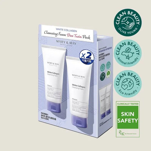 Mary & may white collagen cleansing foam